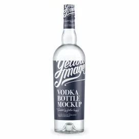 Clear Glass Vodka Bottle 3